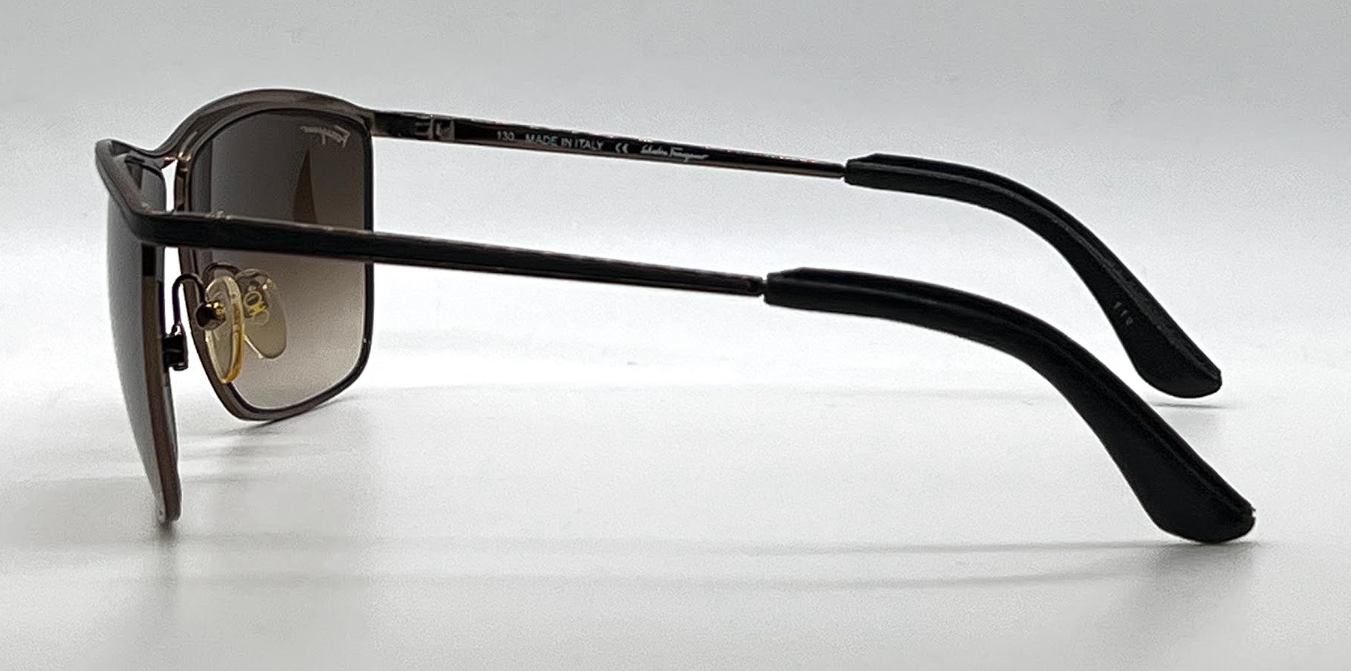Salvatore Ferragamo SF113SL 210 Shiny Brown Aviator Sunglasses