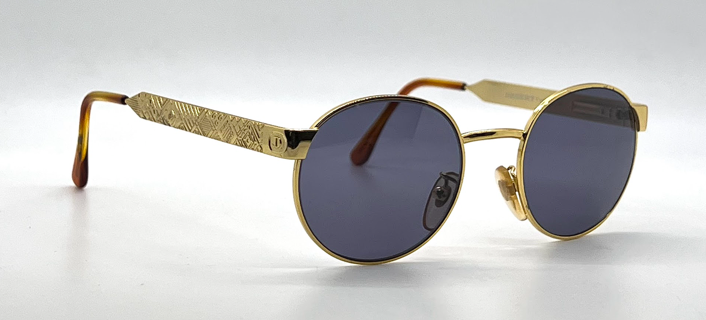 Panorama Desert 031 Col. 001 Gold Round Vintage Sunglasses-Unworn-Italy