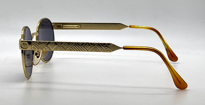 Panorama Desert 031 Col. 001 Gold Round Vintage Sunglasses-Unworn-Italy