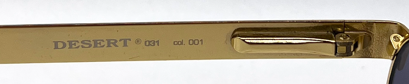 Panorama Desert 031 Col. 001 Gold Round Vintage Sunglasses-Unworn-Italy