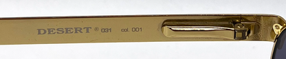 Panorama Desert 031 Col. 001 Gold Round Vintage Sunglasses-Unworn-Italy