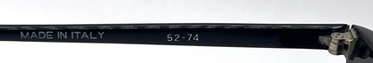 Persol Ratti 52-74 Black Round Vintage Sunglasses Blue Grey Gradient