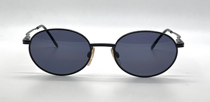 Chagall by Visibilia LL50042F Black Round Vintage Sunglasses-Unworn-Italy