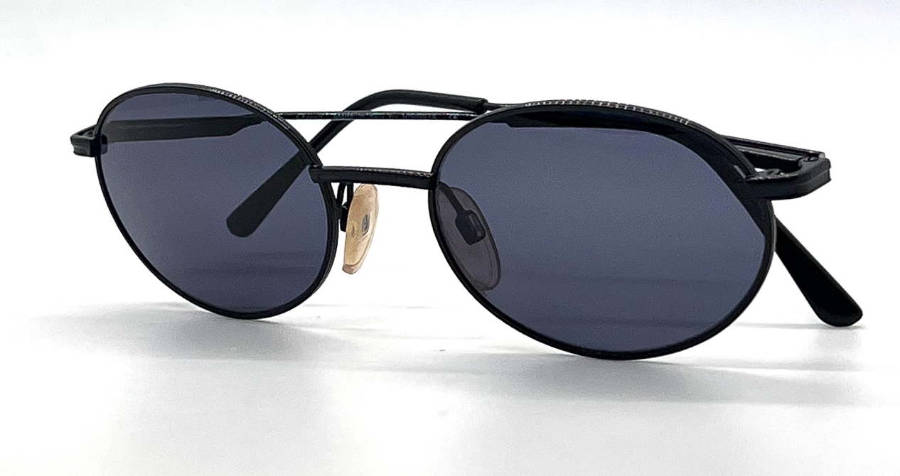 Chagall by Visibilia LL50042F Black Round Vintage Sunglasses-Unworn-Italy