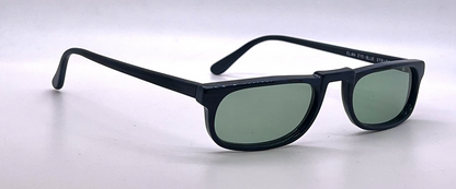 Elan 210 Blue Stripe Frame Vintage Sunglasses-New Custom Green Lenses