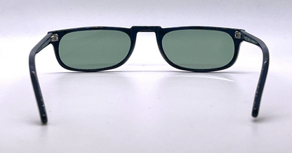 Elan 210 Blue Stripe Frame Vintage Sunglasses-New Custom Green Lenses