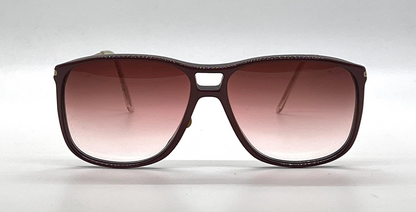 Optiline 6043 Maroon Aviator Vintage Sunglasses Pink Gradient lenses