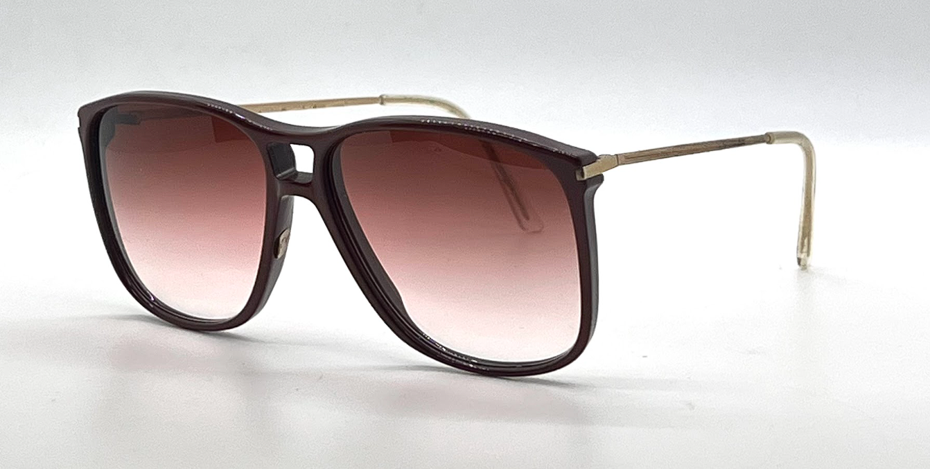 Optiline 6043 Maroon Aviator Vintage Sunglasses Pink Gradient lenses
