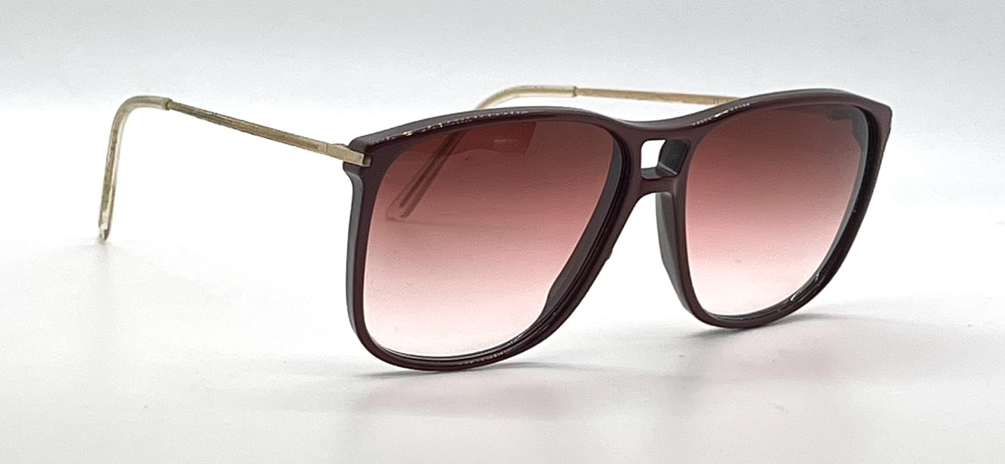 Optiline 6043 Maroon Aviator Vintage Sunglasses Pink Gradient lenses