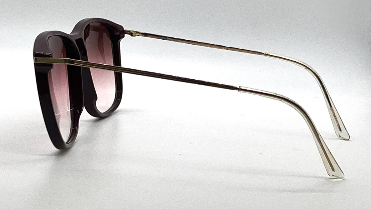 Optiline 6043 Maroon Aviator Vintage Sunglasses Pink Gradient lenses