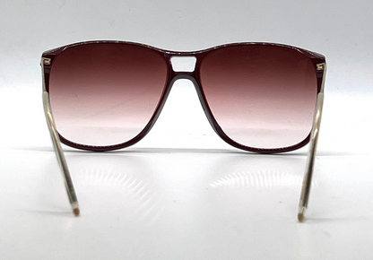 Optiline 6043 Maroon Aviator Vintage Sunglasses Pink Gradient lenses