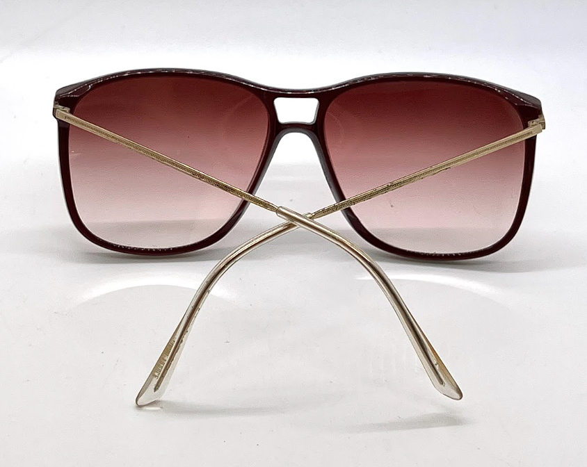 Optiline 6043 Maroon Aviator Vintage Sunglasses Pink Gradient lenses
