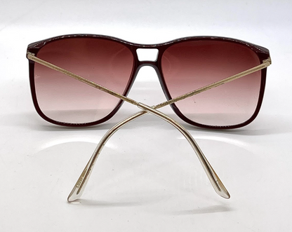 Optiline 6043 Maroon Aviator Vintage Sunglasses Pink Gradient lenses