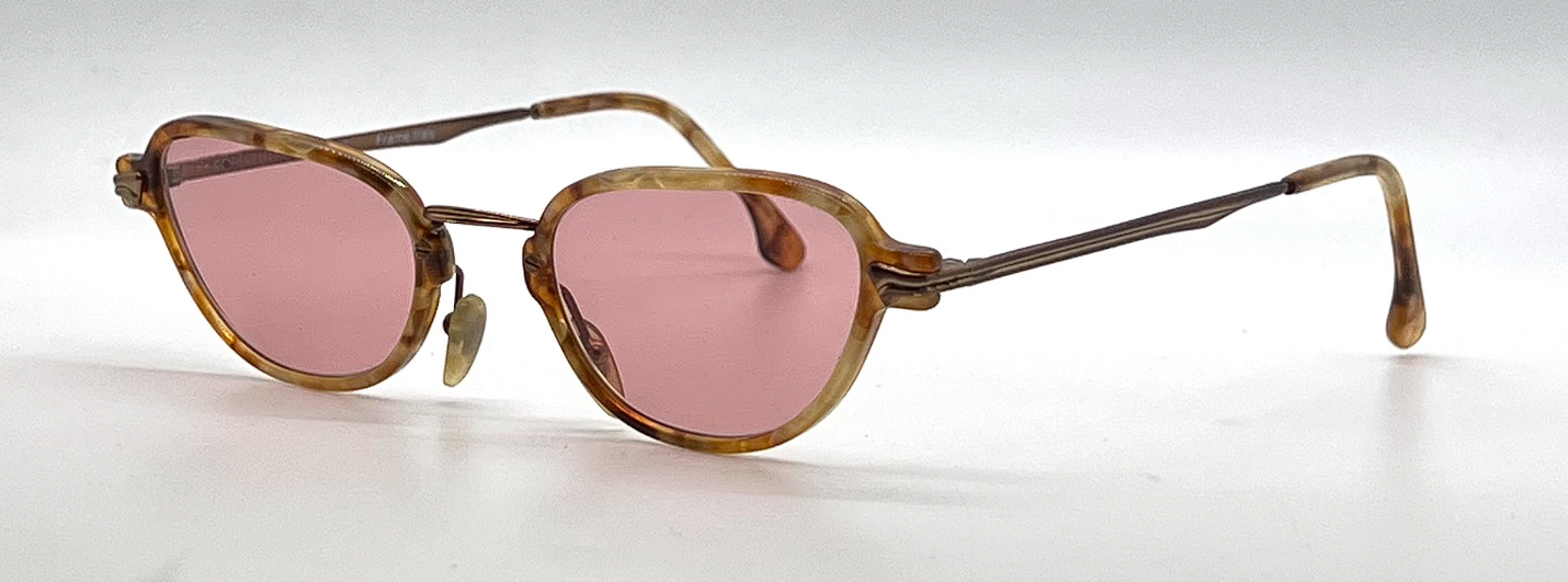 Robert La Roche Vienne Mod.914 Tortoise Vintage Sunglasses Pink Lenses-Unworn-Italy