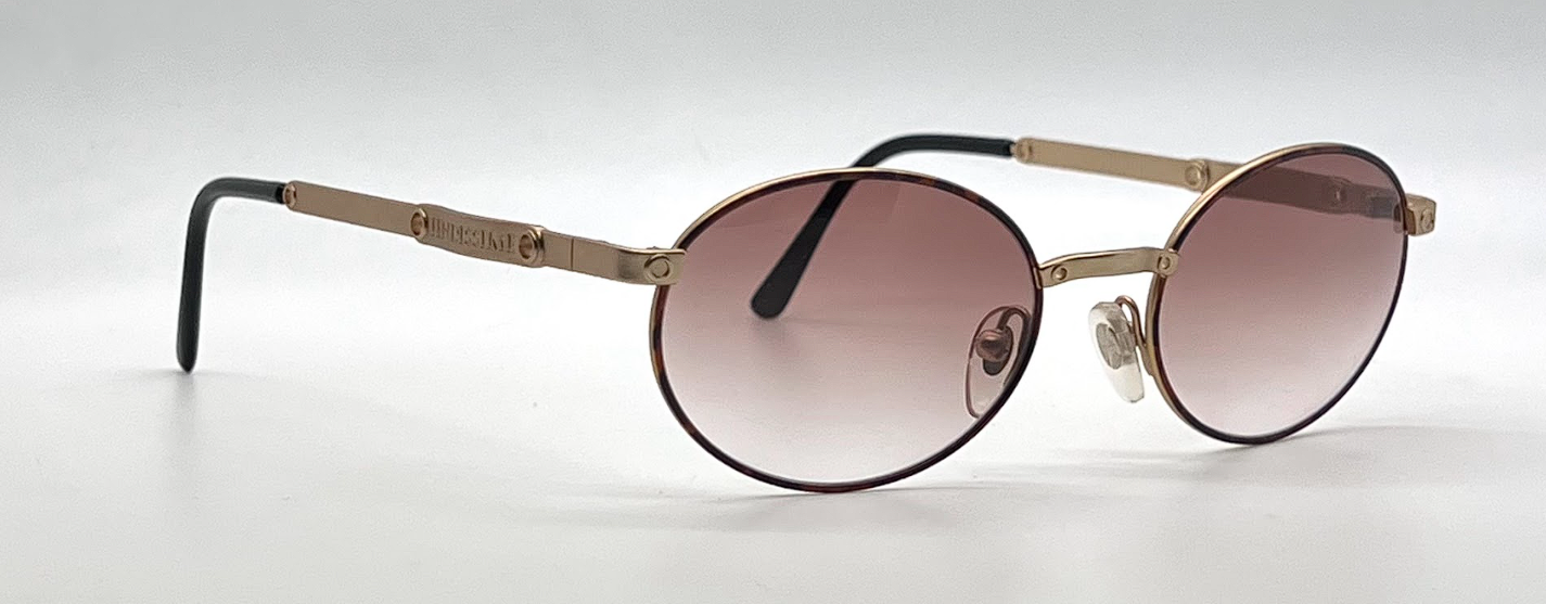 Fendissime F121 Col. 815 Gold Round Vintage Sunglasses-Unworn-Italy