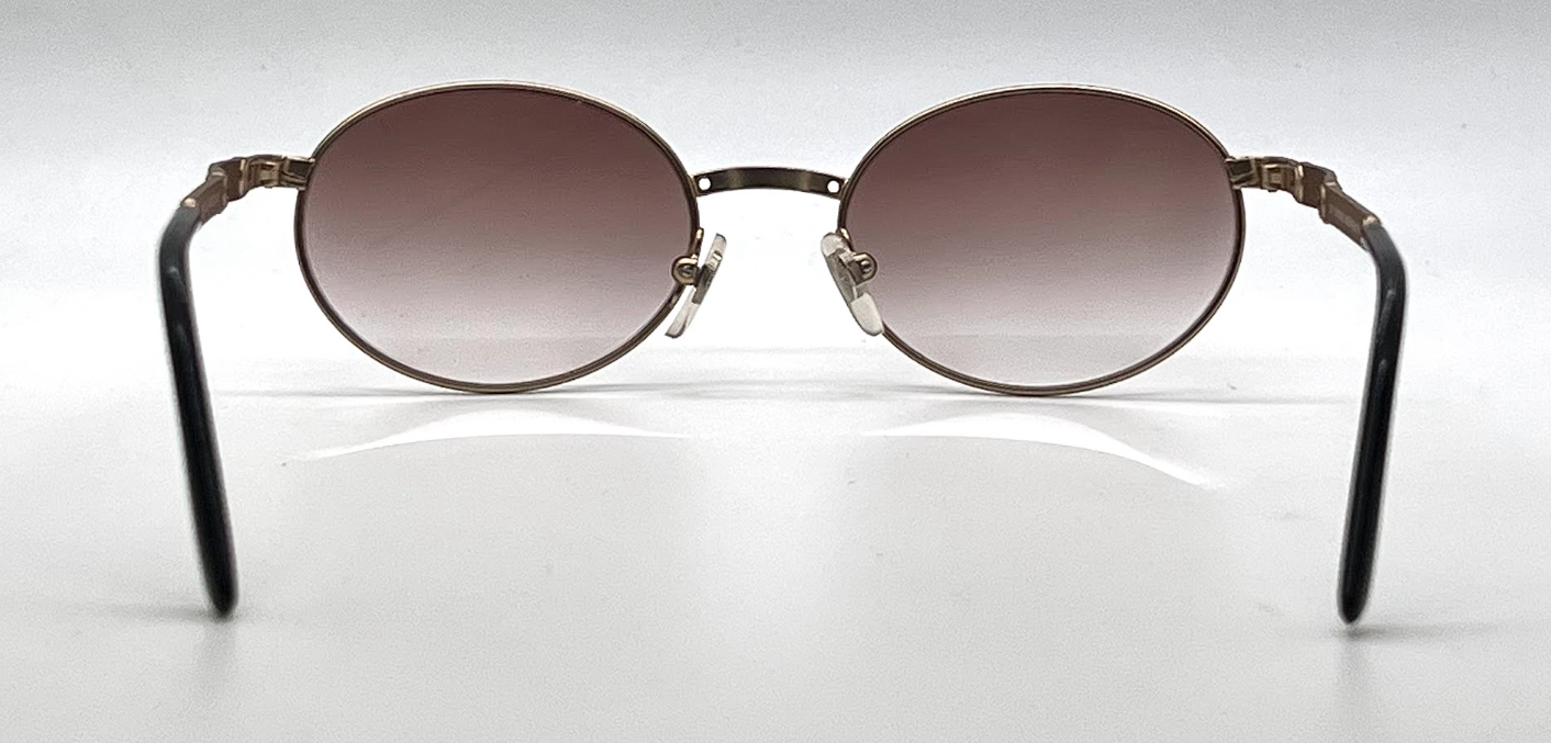 Fendissime F121 Col. 815 Gold Round Vintage Sunglasses-Unworn-Italy
