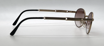 Fendissime F121 Col. 815 Gold Round Vintage Sunglasses-Unworn-Italy