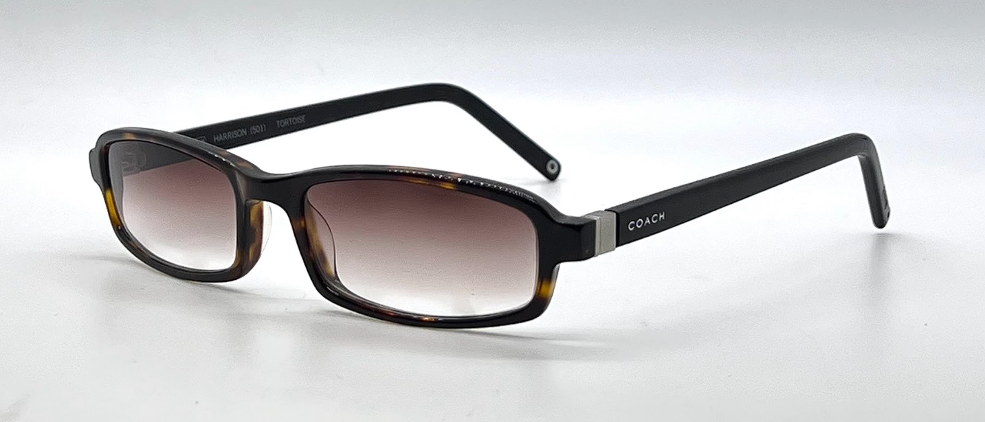 Coach Harrison 501 Tortoise Narrow Rectangular Vintage Sunglasses-Unworn