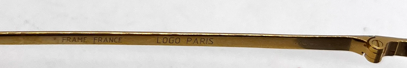 Logo Paris 101-02 Teal Gold Semi-Rimless Vintage Aviator Sunglasses-Unworn-France