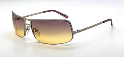 Furla Piercing SU4008 Gold Shield Sunglasses Purple Yellow Gradient Lenses-Unworn-Italy