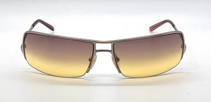 Furla Piercing SU4008 Gold Shield Sunglasses Purple Yellow Gradient Lenses-Unworn-Italy