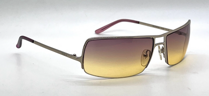 Furla Piercing SU4008 Gold Shield Sunglasses Purple Yellow Gradient Lenses-Unworn-Italy