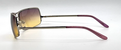 Furla Piercing SU4008 Gold Shield Sunglasses Purple Yellow Gradient Lenses-Unworn-Italy