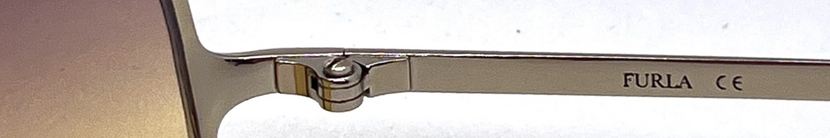Furla Piercing SU4008 Gold Shield Sunglasses Purple Yellow Gradient Lenses-Unworn-Italy