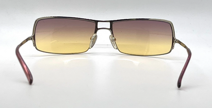Furla Piercing SU4008 Gold Shield Sunglasses Purple Yellow Gradient Lenses-Unworn-Italy
