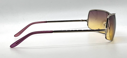 Furla Piercing SU4008 Gold Shield Sunglasses Purple Yellow Gradient Lenses-Unworn-Italy