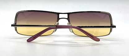 Furla Piercing SU4008 Gold Shield Sunglasses Purple Yellow Gradient Lenses-Unworn-Italy