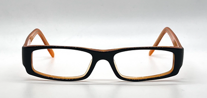 Prada VPR121 Black Orange Swarovski Crystal Vintage Eyeglasses-Unworn-Italy