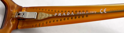 Prada VPR121 Black Orange Swarovski Crystal Vintage Eyeglasses-Unworn-Italy