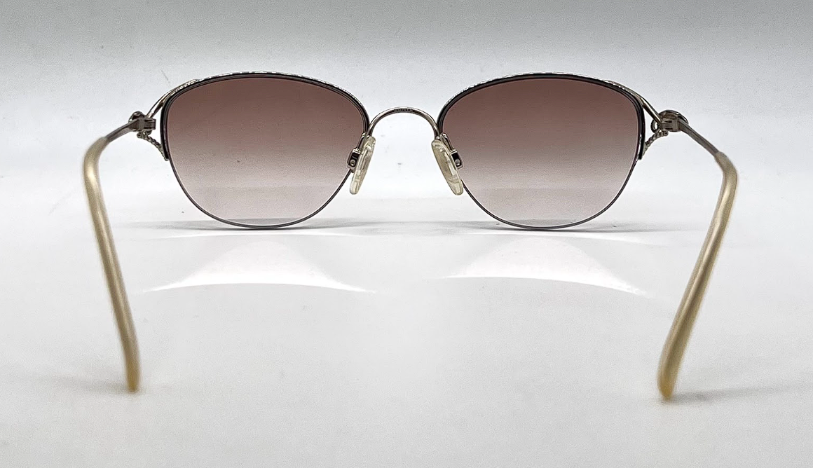 Tura Mod 728 Silver Filigree Sunglasses Brown Gradient-Unworn-Japan