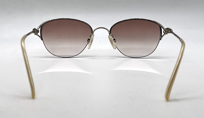Tura Mod 728 Silver Filigree Sunglasses Brown Gradient-Unworn-Japan