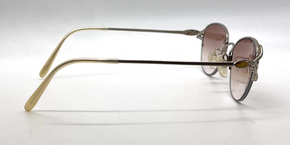 Tura Mod 728 Silver Filigree Sunglasses Brown Gradient-Unworn-Japan