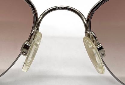 Tura Mod 728 Silver Filigree Sunglasses Brown Gradient-Unworn-Japan