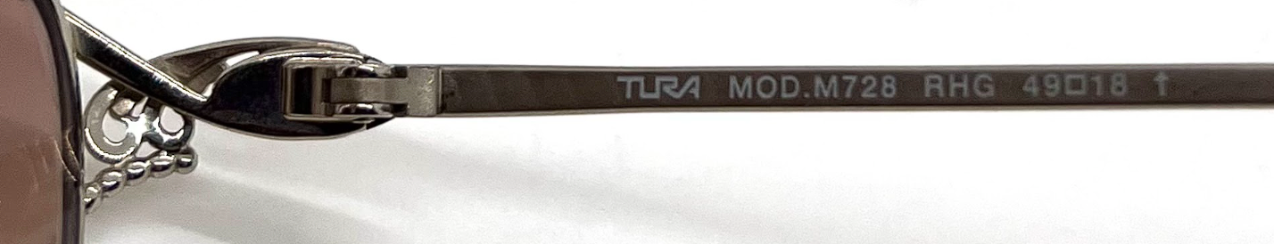 Tura Mod 728 Silver Filigree Sunglasses Brown Gradient-Unworn-Japan