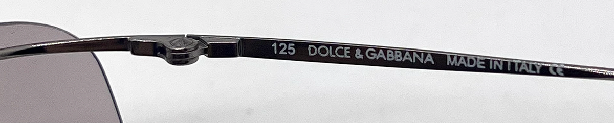 Dolce and Gabbana DG442S E47 Rimless Shield-Vintage Sunglasses Silver-Grey Lavender Gradient Lenses-Unworn