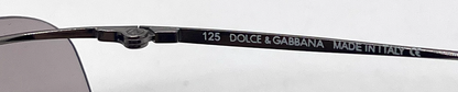 Dolce and Gabbana DG442S E47 Rimless Shield-Vintage Sunglasses Silver-Grey Lavender Gradient Lenses-Unworn