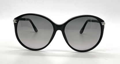 Tod's TO81 01B Black Round Sunglasses-Dark Grey Gradient Lenses-Unworn-Italy