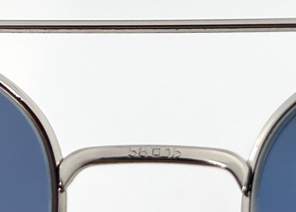 Oliver Peoples Airdale OV1286S Silver Sunglasses Chrome Sapphire Photo Lens