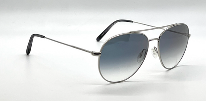 Oliver Peoples Airdale OV1286S Silver Sunglasses Chrome Sapphire Photo Lens