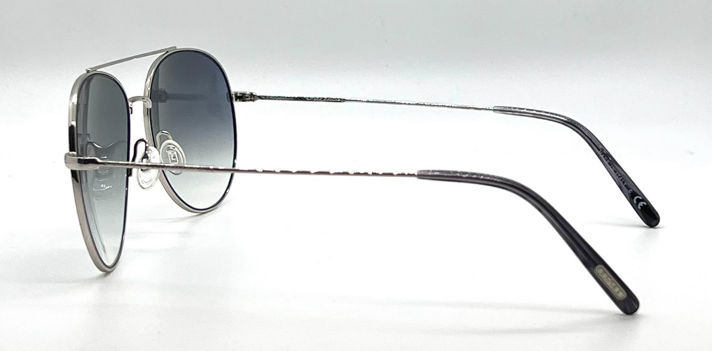 Oliver Peoples Airdale OV1286S Silver Sunglasses Chrome Sapphire Photo Lens