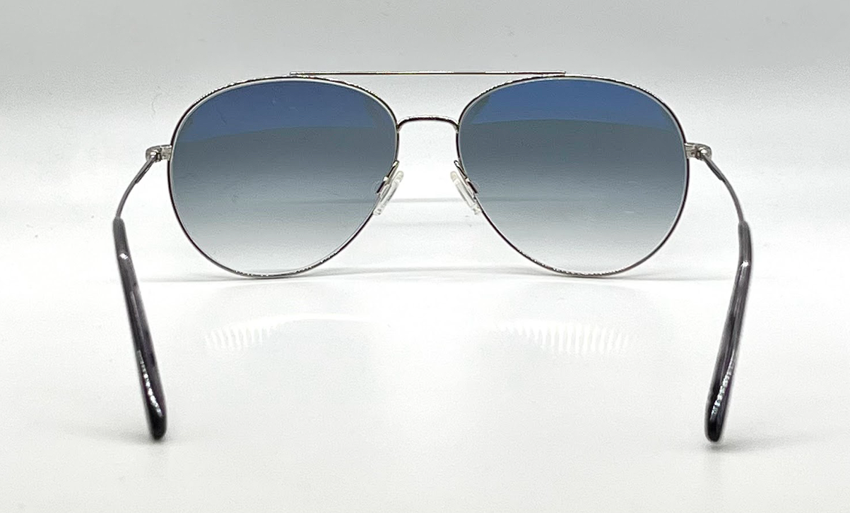 Oliver Peoples Airdale OV1286S Silver Sunglasses Chrome Sapphire Photo Lens