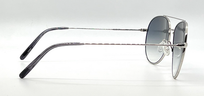 Oliver Peoples Airdale OV1286S Silver Sunglasses Chrome Sapphire Photo Lens
