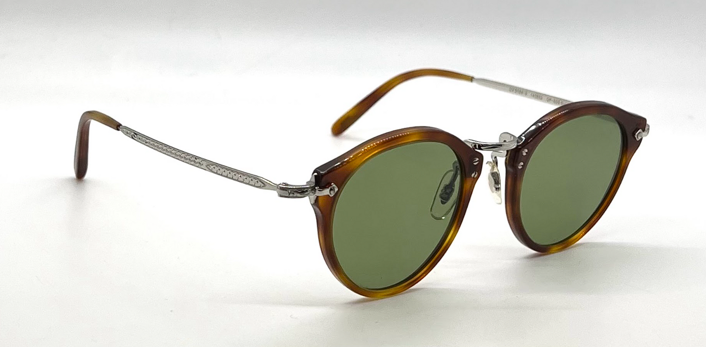 Oliver Peoples x Master & Dynamic OP-505 Sun LBR Tortoise Green Lens