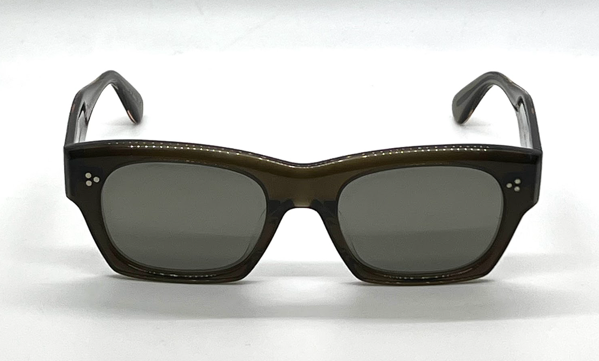 Oliver Peoples Isba OV5376SU Dark Military Grey Goldtone Lens Sunglasses
