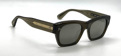 Oliver Peoples Isba OV5376SU Dark Military Grey Goldtone Lens Sunglasses