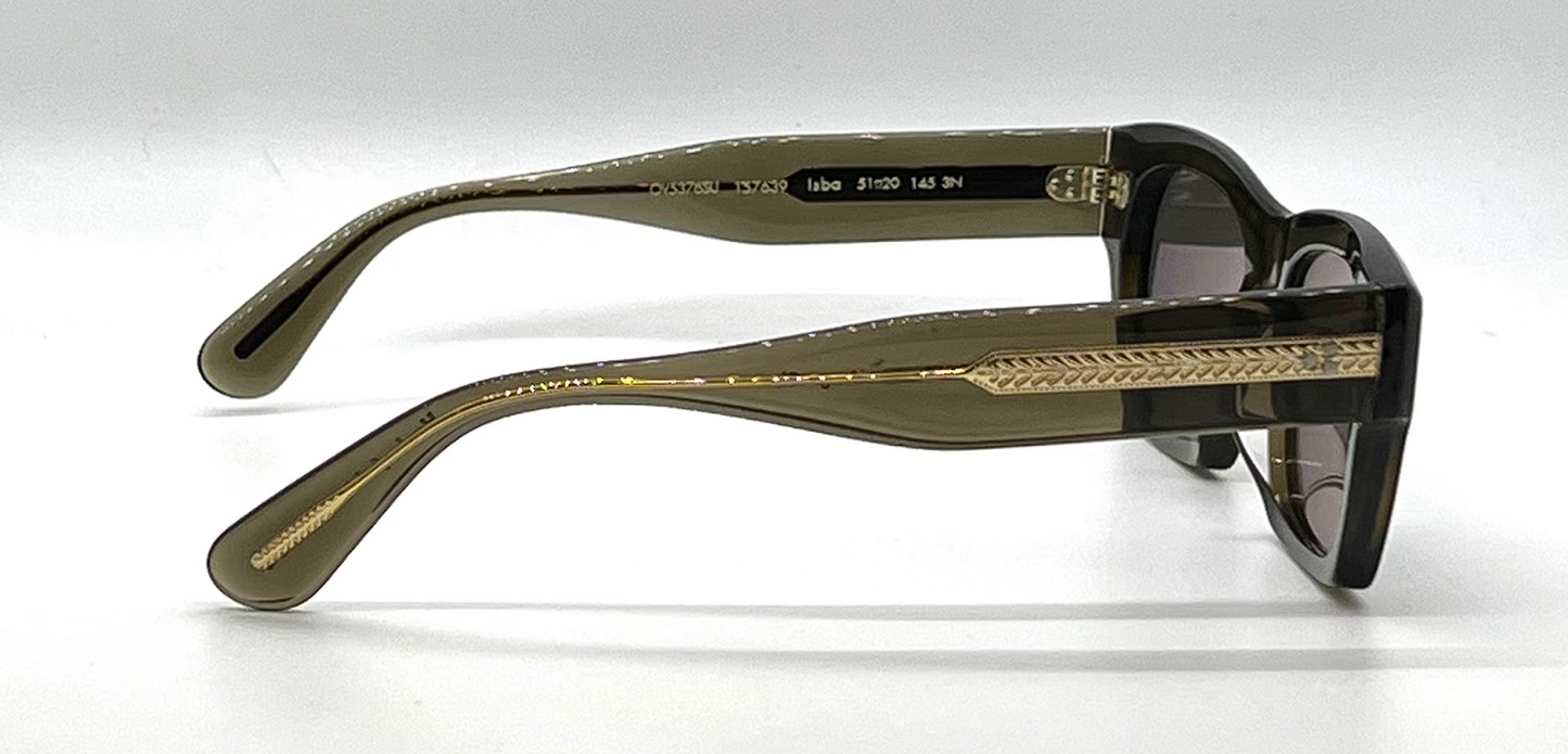Oliver Peoples Isba OV5376SU Dark Military Grey Goldtone Lens Sunglasses